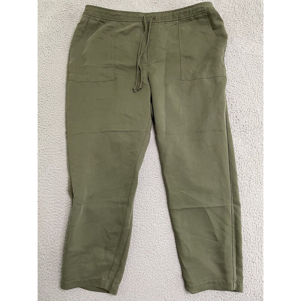 Chicos Boho Pants Women 3 XL (16) Olive Green Pull-On Modal-Blend Everyday EUC